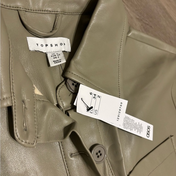 NWT TopShop Faux Leather Top - Picture 8 of 8